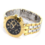 Buy Shop Versace V-Race Quartz Black Dial Gold Steel Strap Watch For Men - VEBV00519 USA Online
