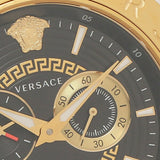 Buy Shop Versace V-Race Quartz Black Dial Gold Steel Strap Watch For Men - VEBV00519 USA Online