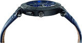 Buy Shop Versace V Race Chronograph Quartz Blue Dial Blue Leather Strap Watch For Men - VEBV00419 USA Online