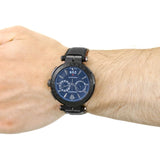 Buy Shop Versace V-Racer Aion Chronograph Black Dial Black Leather Strap Watch for Men - VBR030017 USA Online