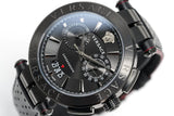 Buy Shop Versace V-Racer Aion Chronograph Black Dial Black Leather Strap Watch for Men - VBR030017 USA Online