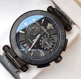 Buy Shop Versace V-Racer Aion Chronograph Black Dial Black Leather Strap Watch for Men - VBR030017 USA Online