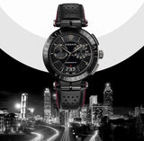 Buy Shop Versace V-Racer Aion Chronograph Black Dial Black Leather Strap Watch for Men - VBR030017 USA Online