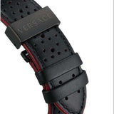 Buy Shop Versace V-Racer Aion Chronograph Black Dial Black Leather Strap Watch for Men - VBR030017 USA Online