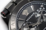 Buy Shop Versace V-Racer Aion Chronograph Black Dial Black Leather Strap Watch for Men - VBR030017 USA Online