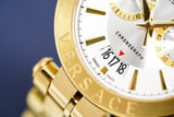 Buy Shop Versace V Racer Chronograph White Dial Gold Steel Strap Watch for Men - VBR060017 USA Online