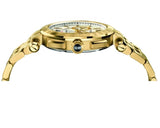 Buy Shop Versace V Racer Chronograph White Dial Gold Steel Strap Watch for Men - VBR060017 USA Online
