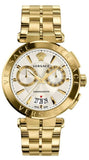 Buy Shop Versace V Racer Chronograph White Dial Gold Steel Strap Watch for Men - VBR060017 USA Online
