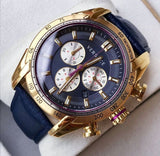 Buy Shop Versace V-Ray Blue Chronograph Blue Dial Blue Leather Strap Watch for Men - VDB030014 USA Online