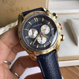 Buy Shop Versace V-Ray Blue Chronograph Blue Dial Blue Leather Strap Watch for Men - VDB030014 USA Online