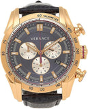Buy Shop Versace V-Ray Blue Chronograph Blue Dial Blue Leather Strap Watch for Men - VDB030014 USA Online