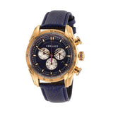 Buy Shop Versace V-Ray Blue Chronograph Blue Dial Blue Leather Strap Watch for Men - VDB030014 USA Online