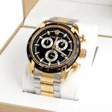 Buy Shop Versace V-Ray Chronograph Black Dial Two Tone Steel Strap Watch For Men - VE2I00421 USA Online