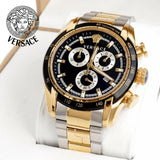 Buy Shop Versace V-Ray Chronograph Black Dial Two Tone Steel Strap Watch For Men - VE2I00421 USA Online