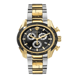 Buy Shop Versace V-Ray Chronograph Black Dial Two Tone Steel Strap Watch For Men - VE2I00421 USA Online