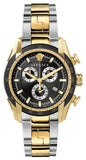 Buy Shop Versace V-Ray Chronograph Black Dial Two Tone Steel Strap Watch For Men - VE2I00421 USA Online