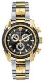 Buy Shop Versace V-Ray Chronograph Black Dial Two Tone Steel Strap Watch For Men - VE2I00421 USA Online