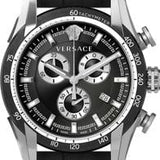 Buy Shop Versace V Ray Chronograph Quartz Black Dial Black Leather Strap Watch For Men - VE2I00121 USA Online