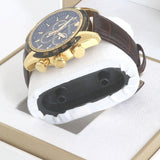 Buy Shop Versace V-Ray Chronograph Quartz Black Dial Brown Leather Strap Watch For Men - VEDB00318 USA Online