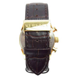 Buy Shop Versace V-Ray Chronograph Quartz Black Dial Brown Leather Strap Watch For Men - VEDB00318 USA Online