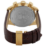 Buy Shop Versace V-Ray Chronograph Quartz Black Dial Brown Leather Strap Watch For Men - VEDB00318 USA Online