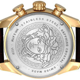 Buy Shop Versace V-Ray Chronograph Quartz Black Dial Brown Leather Strap Watch For Men - VEDB00318 USA Online