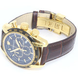 Buy Shop Versace V-Ray Chronograph Quartz Black Dial Brown Leather Strap Watch For Men - VEDB00318 USA Online