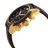Buy Shop Versace V-Ray Chronograph Quartz Black Dial Brown Leather Strap Watch For Men - VEDB00318 USA Online