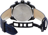 Buy Shop Versace V-Ray Chronograph Quartz Blue Dial Black Leather Strap Watch For Men - VEDB00418 USA Online