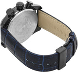 Buy Shop Versace V-Ray Chronograph Quartz Blue Dial Black Leather Strap Watch For Men - VEDB00418 USA Online