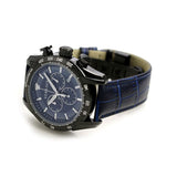 Buy Shop Versace V-Ray Chronograph Quartz Blue Dial Black Leather Strap Watch For Men - VEDB00418 USA Online