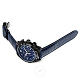 Buy Shop Versace V-Ray Chronograph Quartz Blue Dial Black Leather Strap Watch For Men - VEDB00418 USA Online