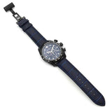 Buy Shop Versace V-Ray Chronograph Quartz Blue Dial Black Leather Strap Watch For Men - VEDB00418 USA Online