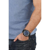 Buy Shop Versace V-Ray Chronograph Quartz Blue Dial Black Steel Strap Watch For Men - VE2I00521 USA Online