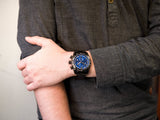 Buy Shop Versace V-Ray Chronograph Quartz Blue Dial Black Steel Strap Watch For Men - VE2I00521 USA Online