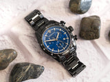 Buy Shop Versace V-Ray Chronograph Quartz Blue Dial Black Steel Strap Watch For Men - VE2I00521 USA Online