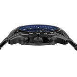 Buy Shop Versace V-Ray Chronograph Quartz Blue Dial Black Steel Strap Watch For Men - VE2I00521 USA Online