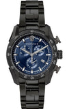 Buy Shop Versace V-Ray Chronograph Quartz Blue Dial Black Steel Strap Watch For Men - VE2I00521 USA Online