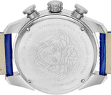 Buy Shop Versace V-Ray Chronograph Quartz Blue Dial Blue Leather Strap Watch for Men - VE2I00721 USA Online