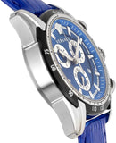 Buy Shop Versace V-Ray Chronograph Quartz Blue Dial Blue Leather Strap Watch for Men - VE2I00721 USA Online