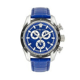 Buy Shop Versace V-Ray Chronograph Quartz Blue Dial Blue Leather Strap Watch for Men - VE2I00721 USA Online