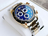 Buy Shop Versace V-Ray Chronograph Quartz Blue Dial Two Tone Steel Strap Watch For Men - VE2I01021 USA Online