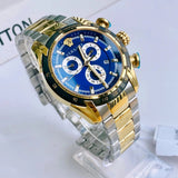 Buy Shop Versace V-Ray Chronograph Quartz Blue Dial Two Tone Steel Strap Watch For Men - VE2I01021 USA Online