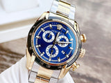 Buy Shop Versace V-Ray Chronograph Quartz Blue Dial Two Tone Steel Strap Watch For Men - VE2I01021 USA Online