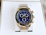 Buy Shop Versace V-Ray Chronograph Quartz Blue Dial Two Tone Steel Strap Watch For Men - VE2I01021 USA Online