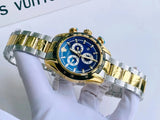 Buy Shop Versace V-Ray Chronograph Quartz Blue Dial Two Tone Steel Strap Watch For Men - VE2I01021 USA Online