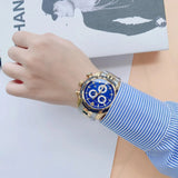 Buy Shop Versace V-Ray Chronograph Quartz Blue Dial Two Tone Steel Strap Watch For Men - VE2I01021 USA Online