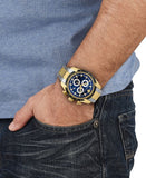Buy Shop Versace V-Ray Chronograph Quartz Blue Dial Two Tone Steel Strap Watch For Men - VE2I01021 USA Online