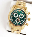 Buy Shop Versace V-Ray Chronograph Quartz Green Dial Gold Steel Strap Watch For Men - VE2I00621 USA Online