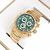 Buy Shop Versace V-Ray Chronograph Quartz Green Dial Gold Steel Strap Watch For Men - VE2I00621 USA Online